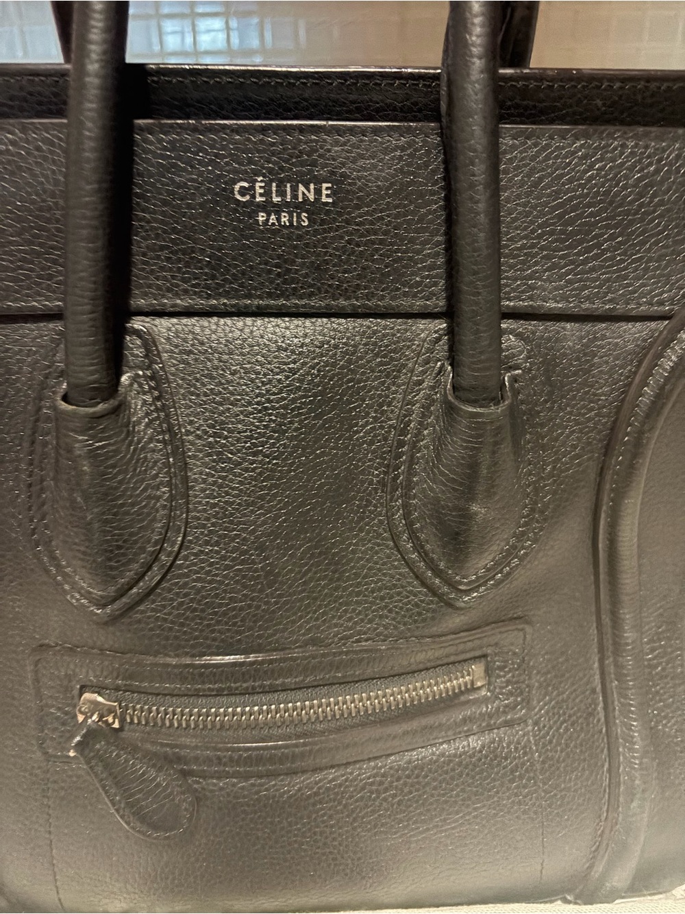 Black authentic Celine luggage bag